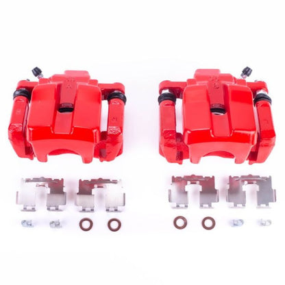 Power Stop 09-10 Pontiac Vibe Rear Red Calipers w/Brackets - Pair