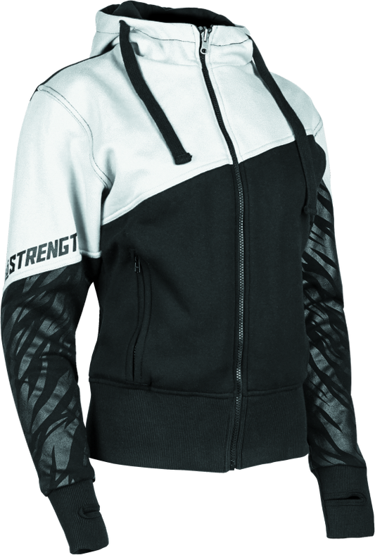 Speed and Strength Cat Outa Hell Hoody White/Black Womens - Medium