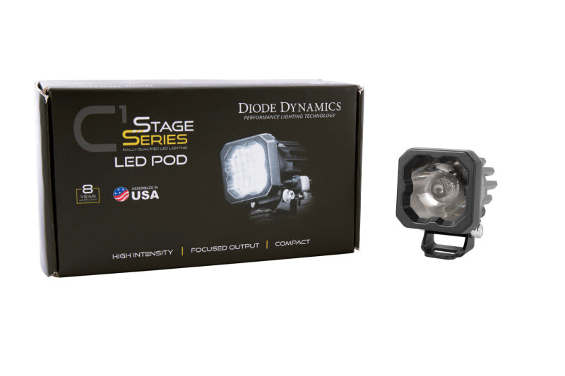 Diode Dynamics Stage Series C1 LED Pod Sport - White Wide Standard RBL Each