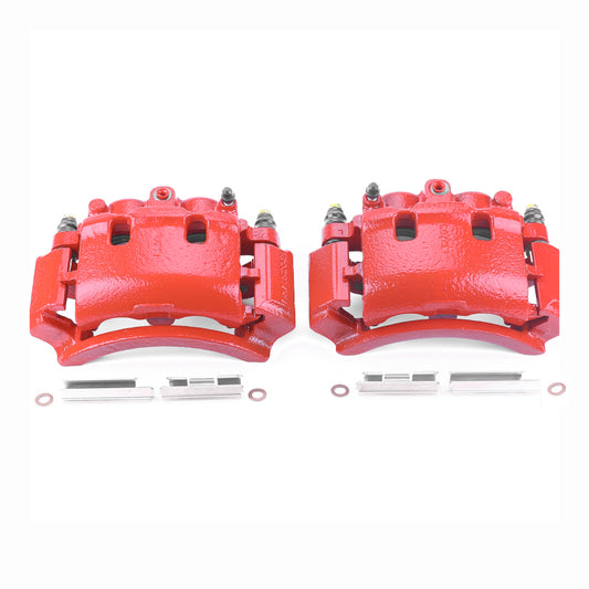 Power Stop 2007 Ford E-150 Rear Red Calipers w/Brackets - Pair