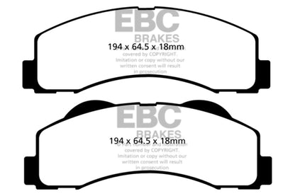 EBC 15+ Ford Expedition 3.5 Twin Turbo 2WD Extra Duty Front Brake Pads