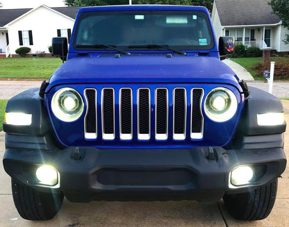 Oracle Jeep JL/Gladiator JT Oculus Bi-LED Projector Headlights - Amber/White Switchback SEE WARRANTY