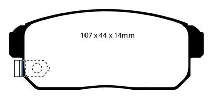 EBC 02-03 Infiniti G20 2.0 Yellowstuff Rear Brake Pads