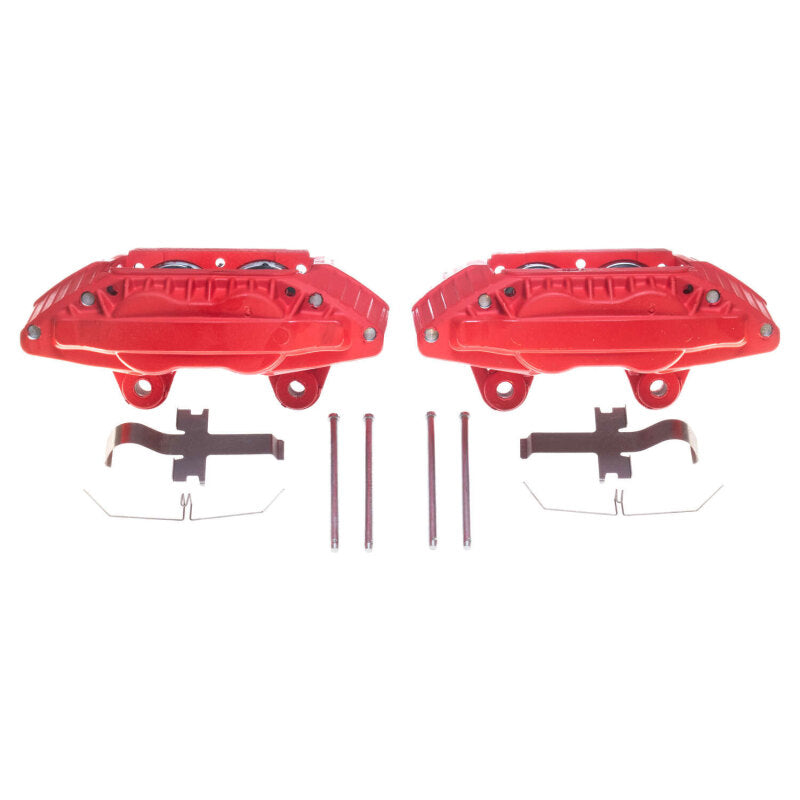 Power Stop 90-96 Nissan 300ZX Front Red Calipers - Pair