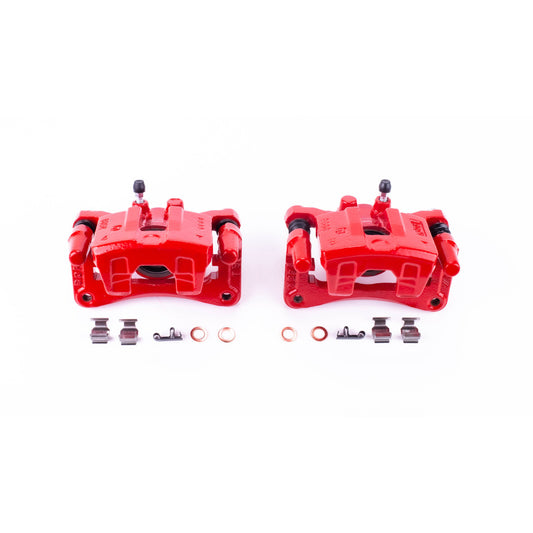 Power Stop 12-14 Chrysler 200 Rear Red Calipers w/Brackets - Pair