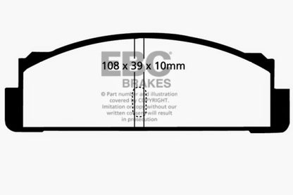 EBC 68-83 Fiat 124 1.6 Greenstuff Rear Brake Pads