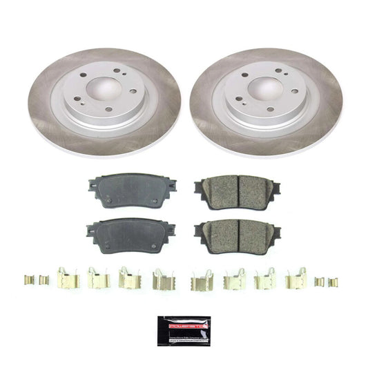 Power Stop 18-20 Mitsubishi Outlander PHEV Rear Semi-Coated Rotor Kit