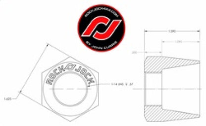 RockJock RockNut Kit Nut and Bung 1in RH Thread