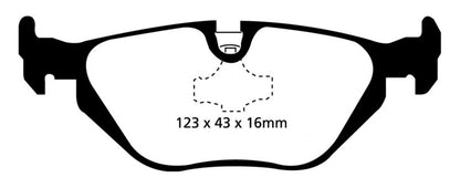 EBC 96-98 BMW Z3 1.9 Redstuff Rear Brake Pads