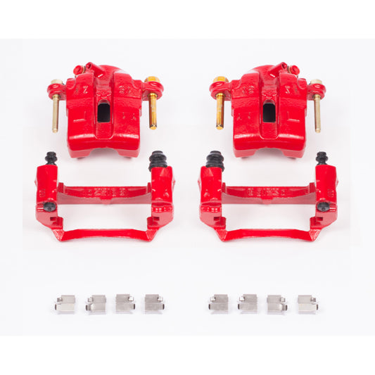 Power Stop 94-97 Mazda Miata Front Red Calipers w/Brackets - Pair