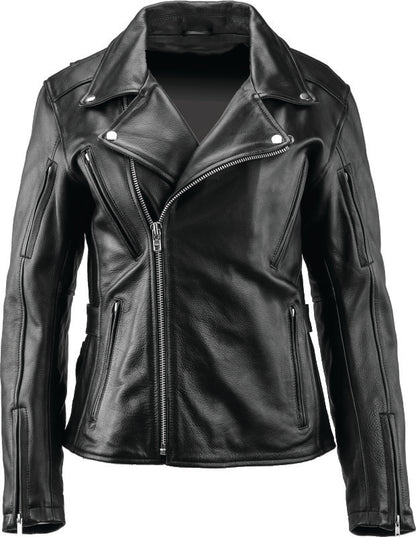 Kuryakyn Leather By River Road Ironclad Classic Leather Jacket Black Womens - Small