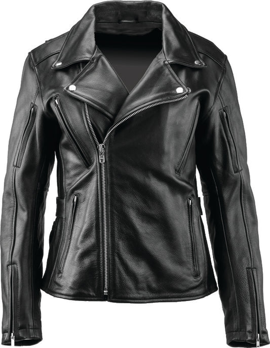 Kuryakyn Leather By River Road Ironclad Classic Leather Jacket Black Womens - Small