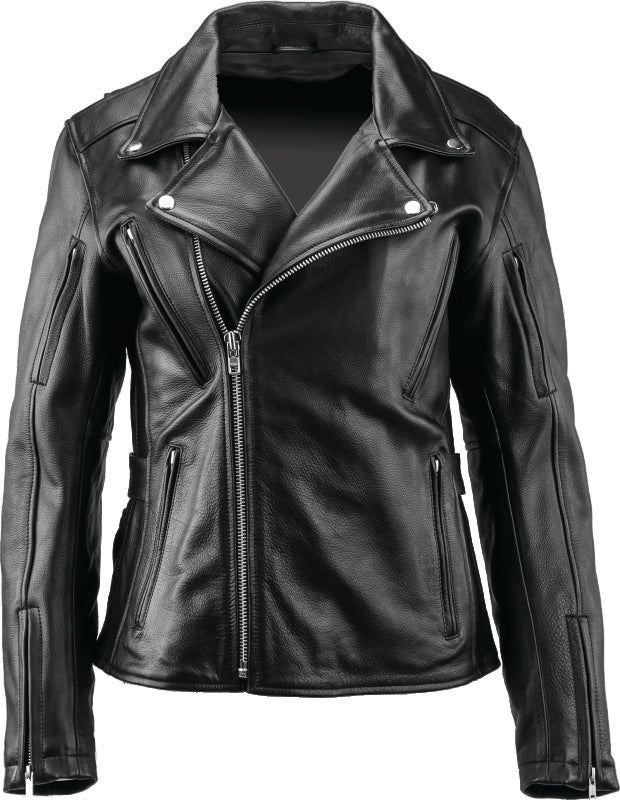 Kuryakyn Leather By River Road Ironclad Classic Leather Jacket Black Womens - Large