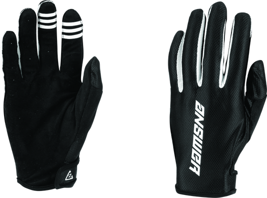 Answer Ascent Glove Black/White Youth - Medium