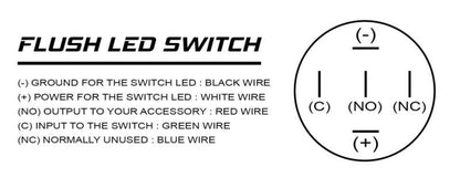 Oracle Pre-Wired Power Symbol On/Off Flush Mount LED Switch - Amber SEE WARRANTY