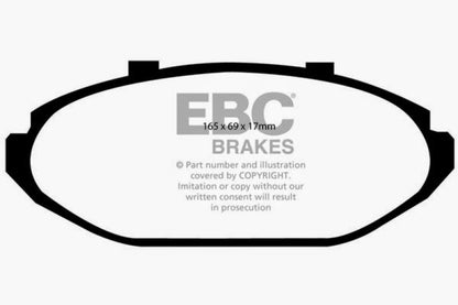 EBC 98-2002 Ford Crown Victoria 4.6L (w/ABS/Steel Pistons) Yellowstuff Front Brake Pads