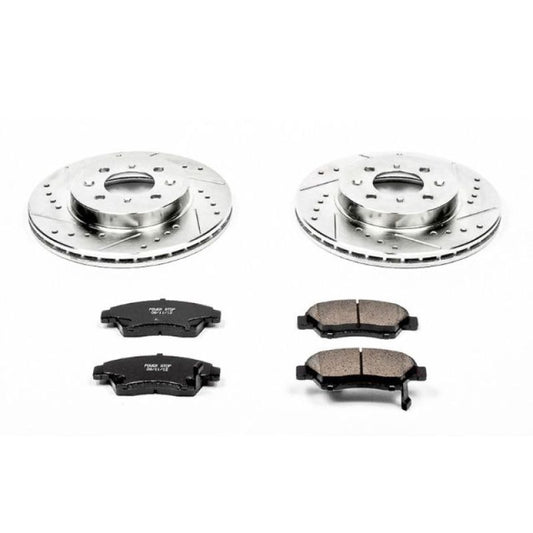 Power Stop 93-95 Honda Civic Front Z23 Evolution Sport Brake Kit