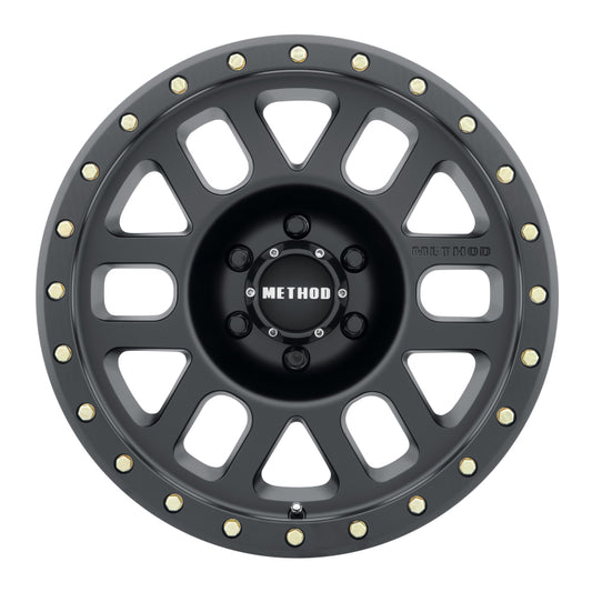 Method MR309 Grid 17x8.5 0mm Offset 6x135 94mm CB Matte Black Wheel