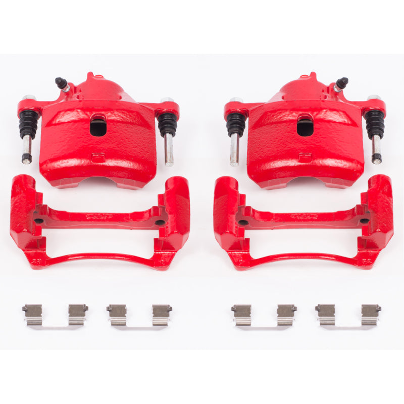 Power Stop 98-02 Honda Accord Front Red Calipers w/Brackets - Pair