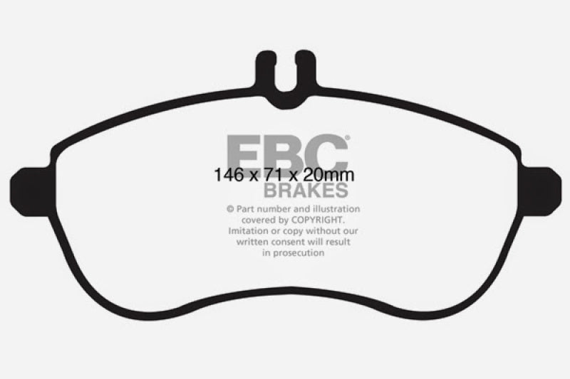 EBC 12-14 Mercedes-Benz C250 (W204) 1.8 Turbo Yellowstuff Front Brake Pads