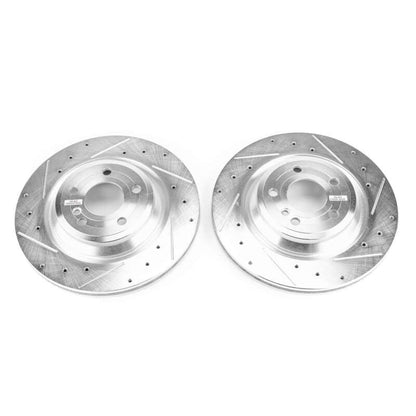 Power Stop 15-16 Mercedes-Benz SL400 Rear Evolution Drilled & Slotted Rotors - Pair