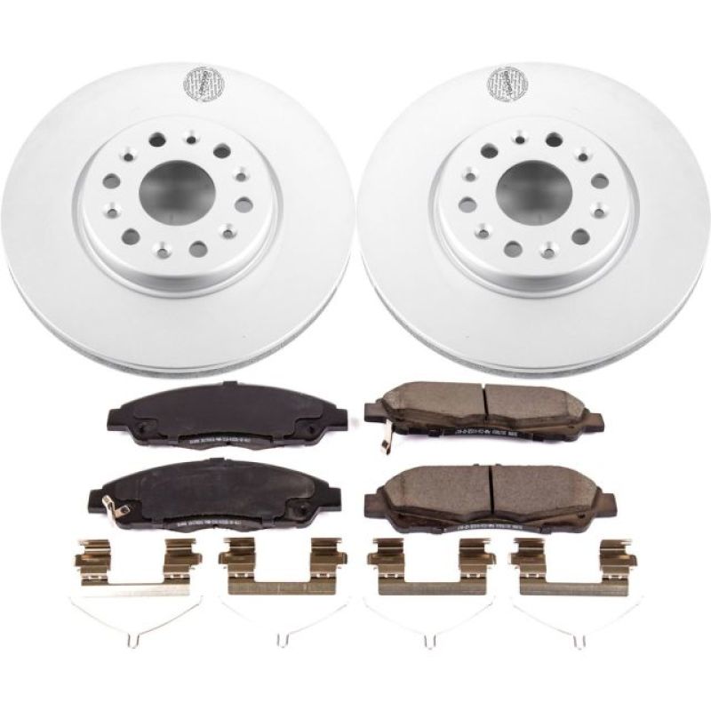 Power Stop 17-18 GMC Acadia Front Z17 Evolution Geomet Coated Brake Kit