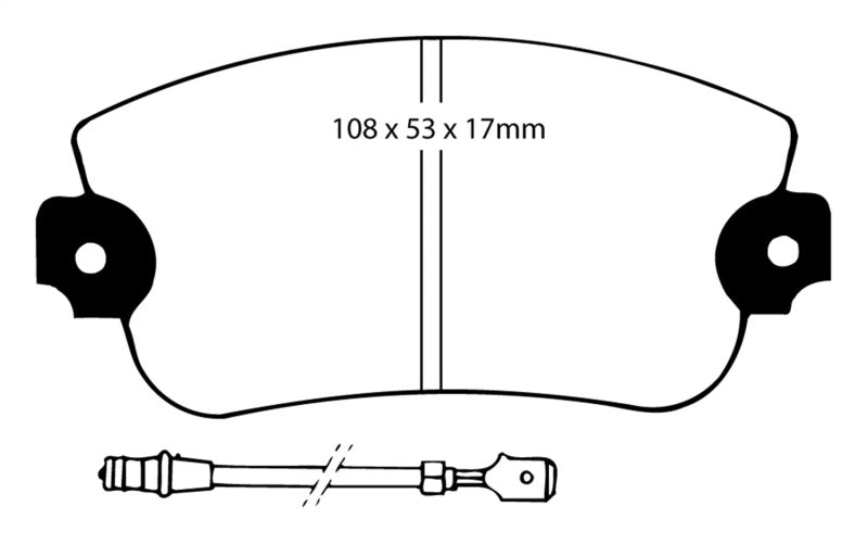 EBC 75-81 Lancia Beta 1.8L Greenstuff Front Brake Pads