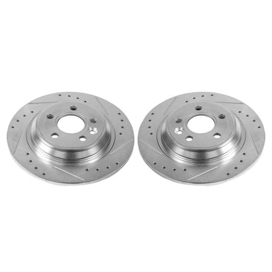 Power Stop 11-15 Volvo S60 Rear Evolution Drilled & Slotted Rotors - Pair