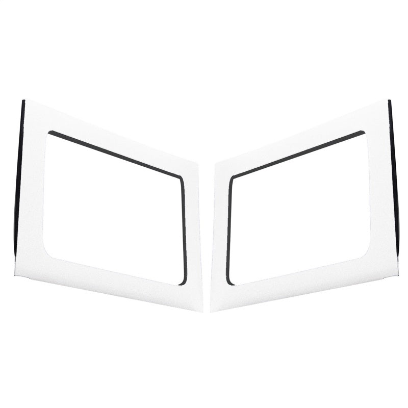 DEI 11-18 Jeep Wrangler JK 4-Door Boom Mat Rear Side Window Trim - 2 Piece - White