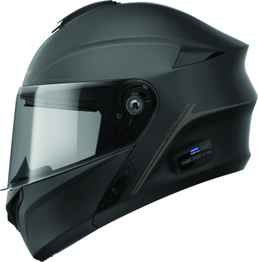 Sena Technologies Outrush R Flip-Up Bluetooth Helmet Matte Black - Large