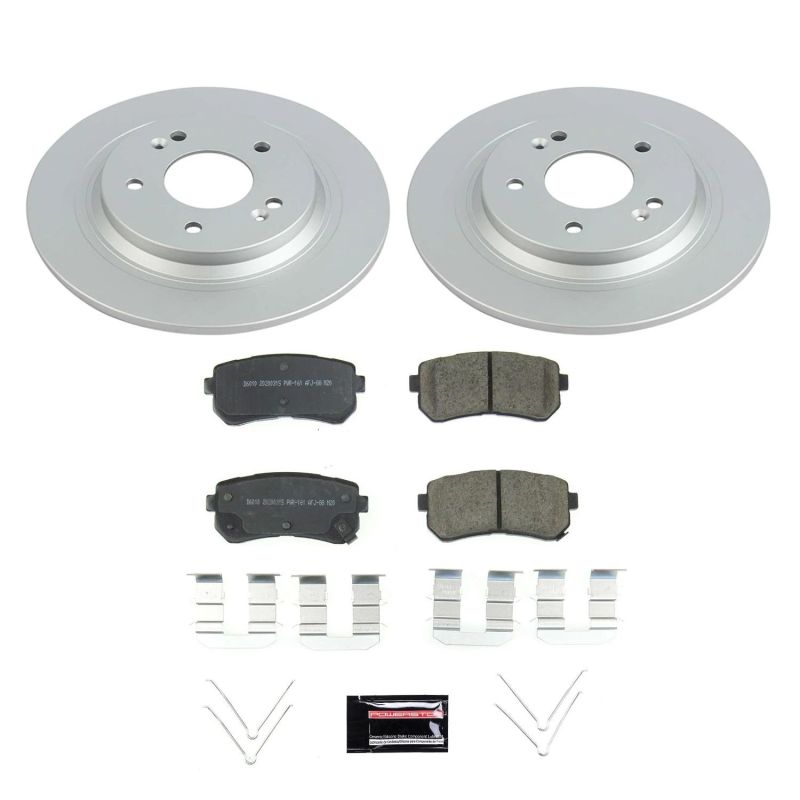 Power Stop 18-20 Hyundai Kona Rear Z17 Evolution Geomet Coated Brake Kit