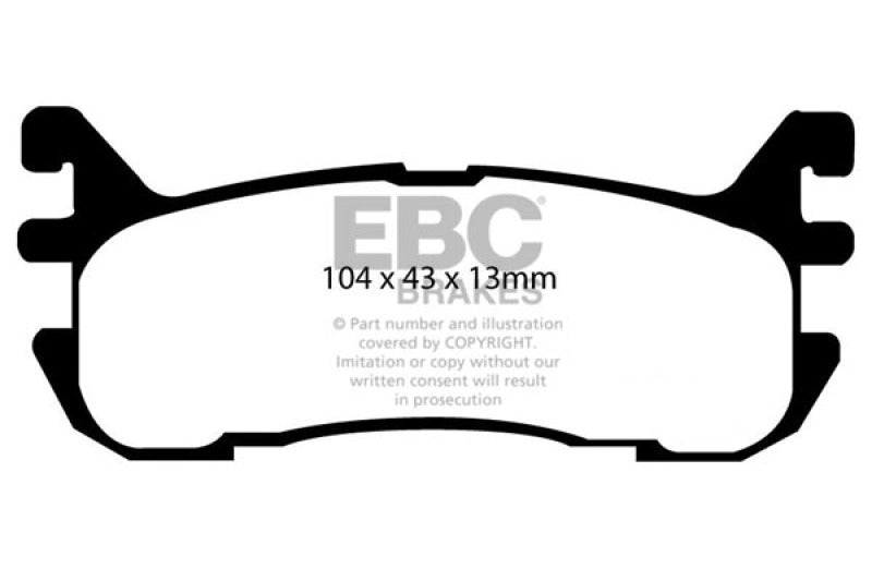 EBC 97-02 Ford Escort 2.0 Ultimax2 Rear Brake Pads