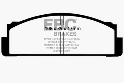 EBC 68-83 Fiat 124 1.6 Yellowstuff Front Brake Pads