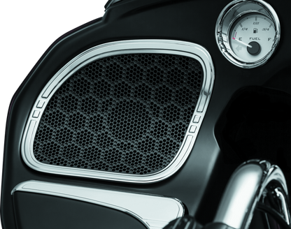 Kuryakyn Tri-Line Speaker Accents For Road Glide Chrome