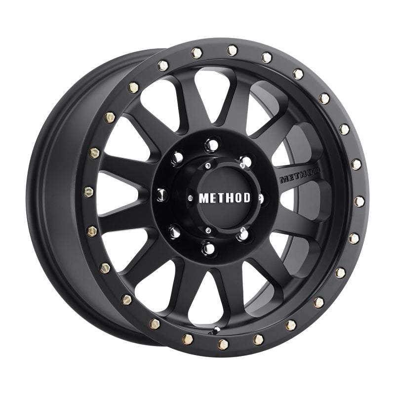 Method MR304 Double Standard 20x10 -18mm Offset 8x6.5 130.81mm CB Matte Black Wheel