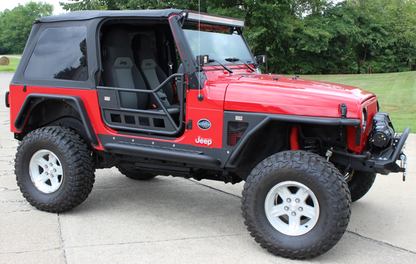 Fishbone Offroad 97-06 Jeep Wrangler TJ Front Tube Doors - Black Textured Powdercoat Steel