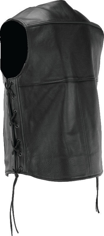 Kuryakyn Leather By River Road Old Skool Leather Vest Black - Large