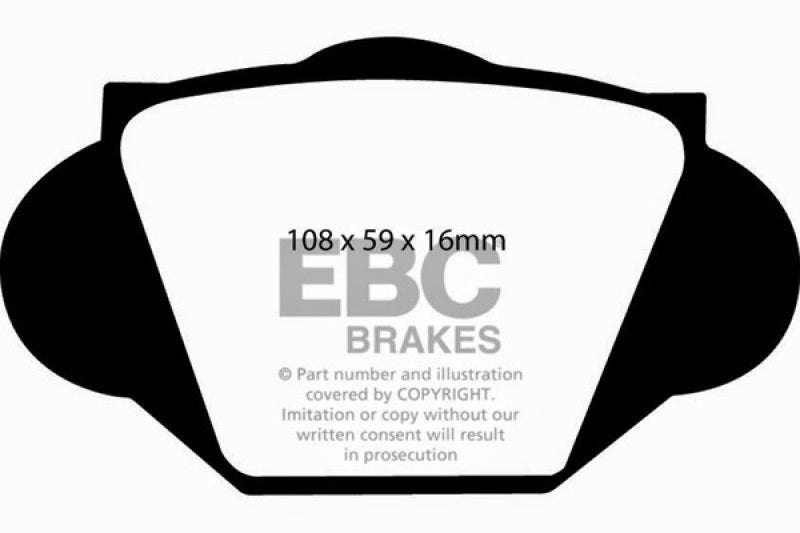 EBC 59-62 Mg MGA 1.6 Greenstuff Front Brake Pads