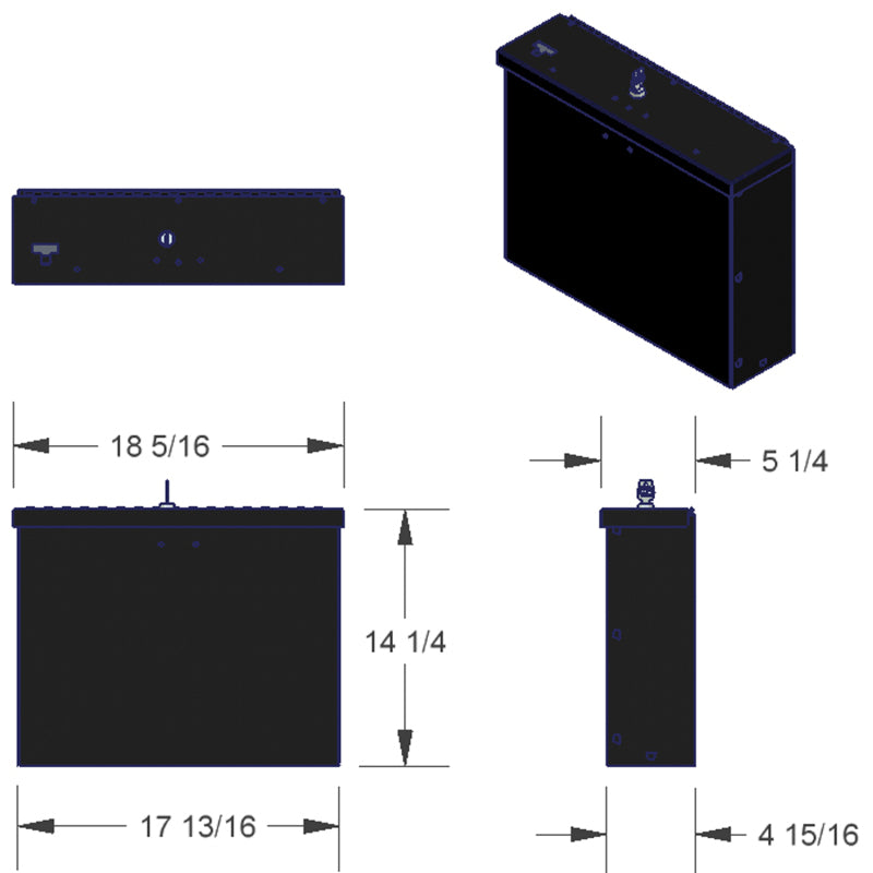 Tuffy Laptop Computer Lockbox W/ Keyed Lock