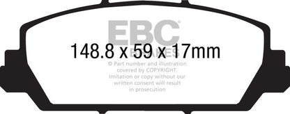 EBC 12+ Acura RDX 3.5 Greenstuff Front Brake Pads