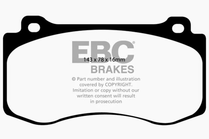 EBC 06-10 Jeep Grand Cherokee 6.1 SRT-8 Greenstuff Front Brake Pads