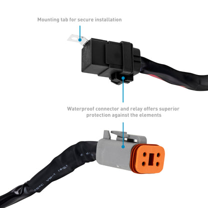 Borne Off-Road Light Bar Wire Harness For 10-20in Bar