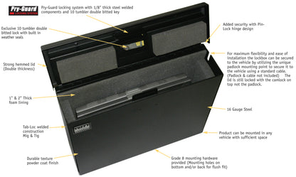 Tuffy Laptop Computer Lockbox W/ Keyed Lock