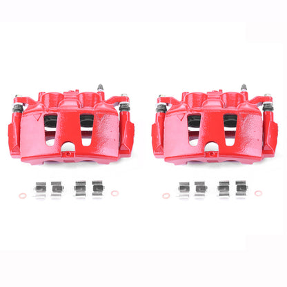 Power Stop 2017 Chrysler Pacifica Front Red Calipers w/Brackets - Pair