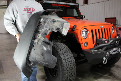 Fishbone Offroad 07-18 Jeep Wrangler Front/Rear Tube Fenders - Aluminum Blk Txtrd Pwdrcoat(Set Of 4)