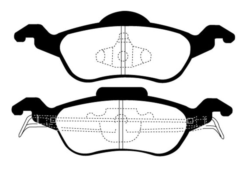 EBC 00-04 Ford Focus 2.0 Greenstuff Front Brake Pads