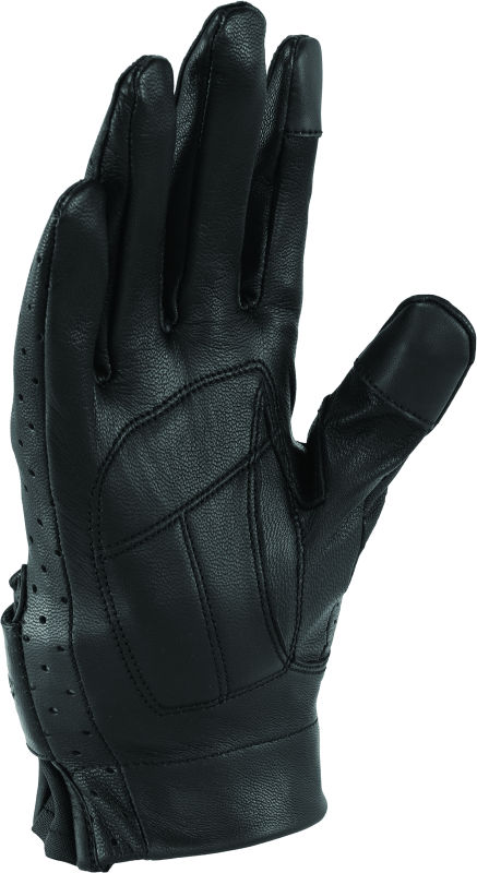 River Road Tucson Leather Perforated Gloves Black Womens - Small