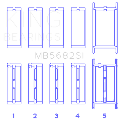 King gm 496ci/8.1L 16v (Size STD) Performance Main Bearing Set