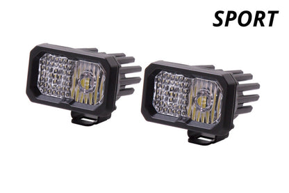 Diode Dynamics Stage Series 2 In LED Pod Sport - White Spot Standard ABL (Pair)