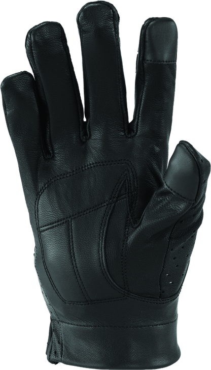 River Road Tucson Leather Perforated Gloves Black Womens - Small